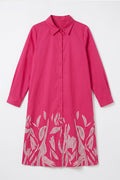 Loretta | Raspberry Shirt Dress