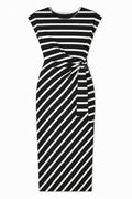 Phoebe | Striped Jersey Midi Dress